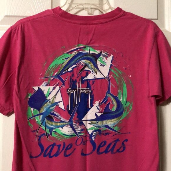 Mens Guy Harvey Chest Pocket Short Sleeve T-Shirt Size Small - Picture 2 of 6